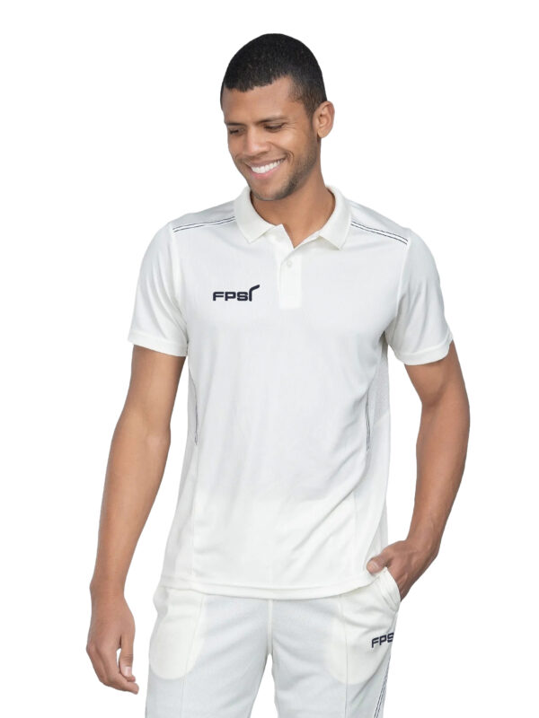 FPSI WHITE T-SHIRT | CRICKET PRIMA | HALF SLEEVES | OFF WHITE