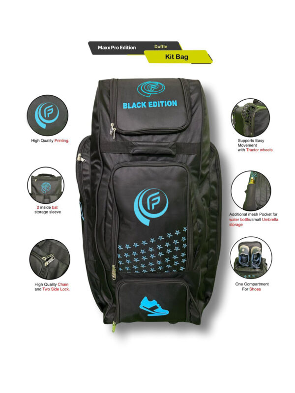 FPSI MAXX PRO EDITION CRICKET KIT BAG | HEAVY-DUTY WHEELIE KIT BAG FOR CRICKETERS