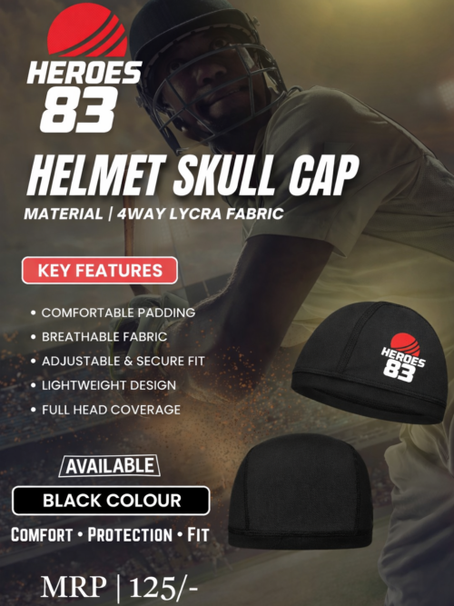 CRICKET SKULL CAP | 4 WAY LYCRA STRETCH MATERIAL