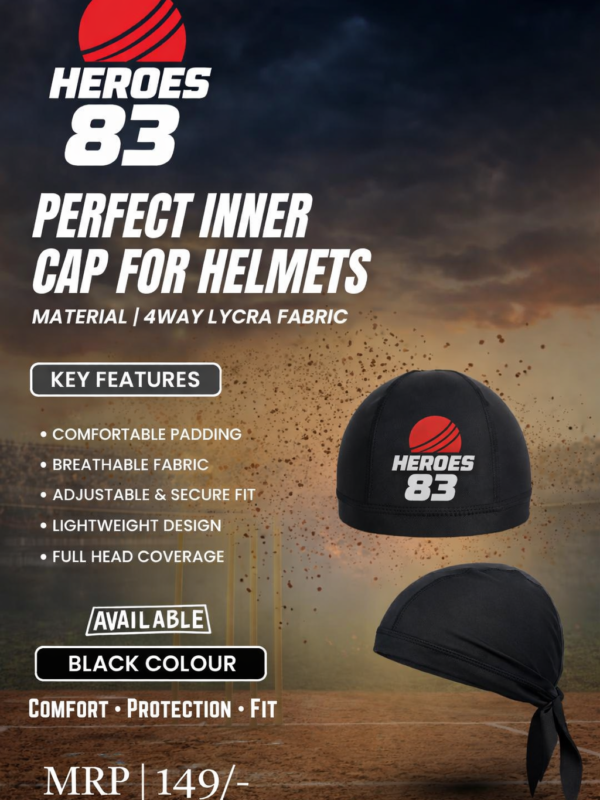 CRICKET SKULL CAP WITH KNOT | 4 WAY LYCRA STRETCH MATERIAL